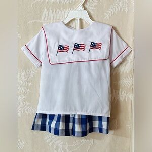 Babeeni Boys Size 3T Smocked Patriotic Outfit